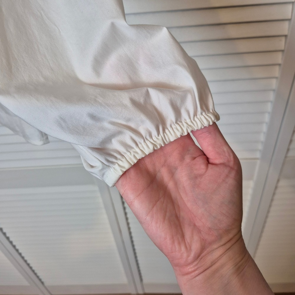 J Crew White Long Sleeve Blouse Preppy Top Minimalist Office Classic 14‎ NWT - Picture 11 of 16